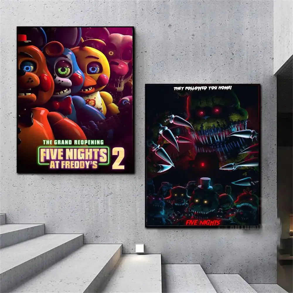 F-Five أفلام N-Nights في Freddys-TV سلسلة ملصق مقاوم للماء HD الفن لزجة جدار غرفة نوم المنزل الديكور الجمالي الهدايا
