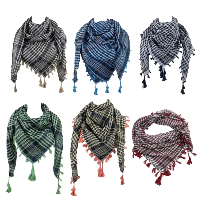 

39BD Keffiyeh Tacticals Desert Scarf Wrap Shemagh Head Neck Arab Scarf Unisex Arab Shemagh Keffiyeh Palestine Scarf