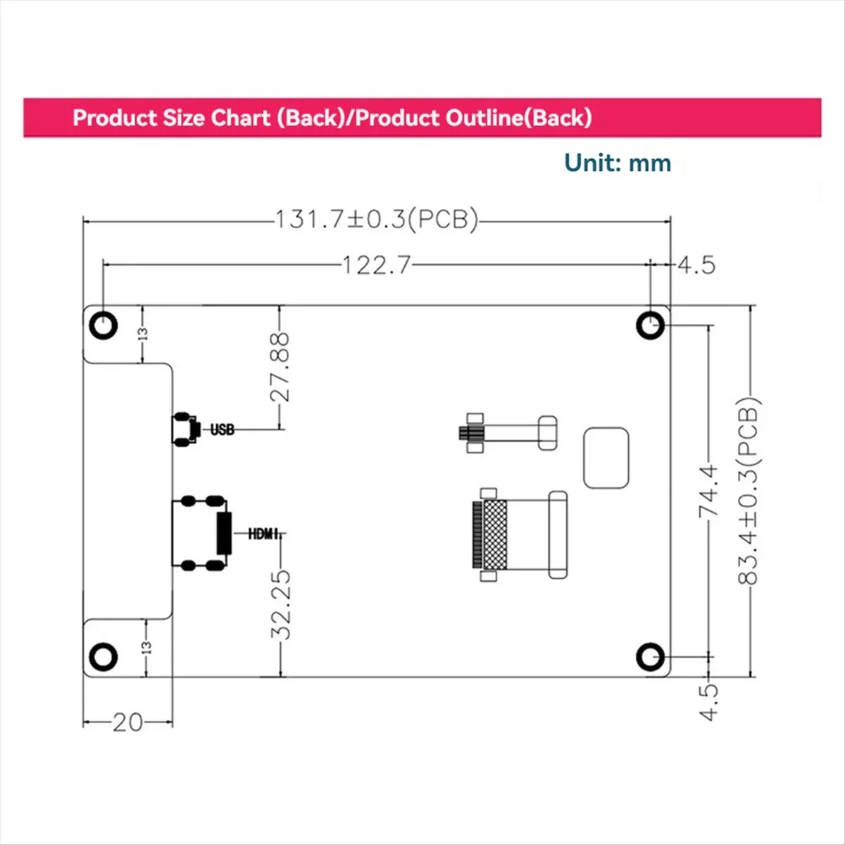 

Для 5-дюймового емкостного сенсорного экрана с 5 дисплеями — совместимого с 4B/3B/ЖК-дисплеем — A22U