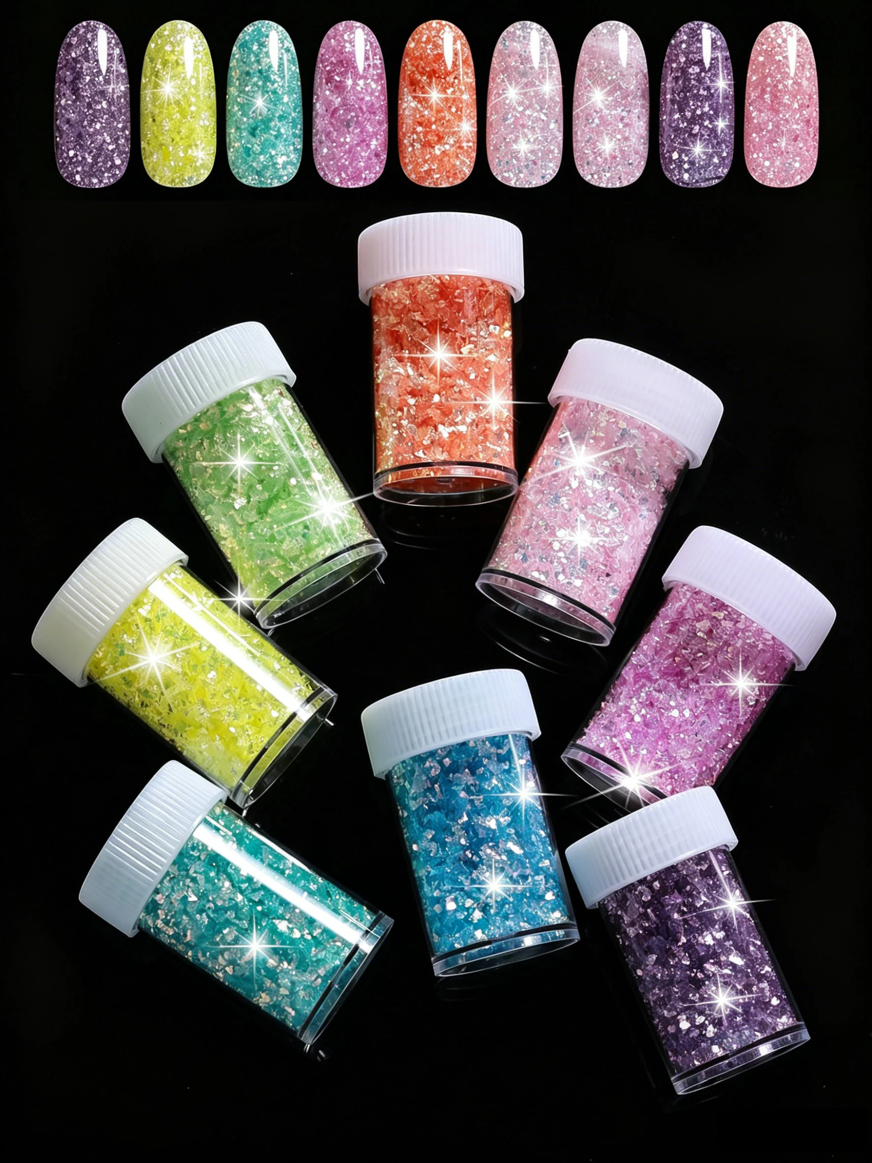 8 Renk Holografik Tırnak Gevre - Glitter Vinyl Roll incelemesi ve fiyatı