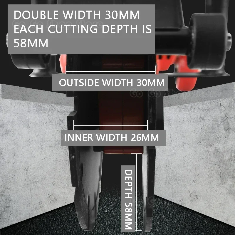 Máquina de ranhurar piso de concreto de alta potência de duas peças Máquina de corte de estrada Máquina profissional de penetração de parede sem poeira