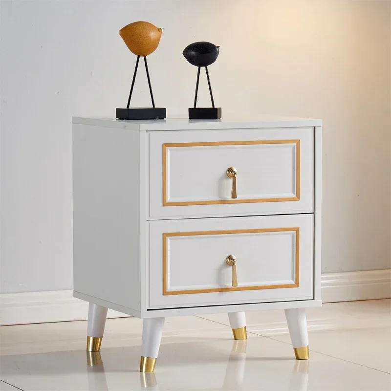 mSmart Bedside Table Modern Minimalist Rechargeable Multifunctional Wireless Bedroom Solid Wood Light Luxury Bedside Table l