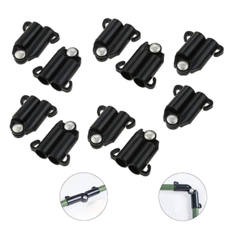 

10Pcs B-type Fixed Socket Gardening Pillar Support Forks Vegetable Bracket Parts Climbing Plants Bracket Connectors 11mm Black