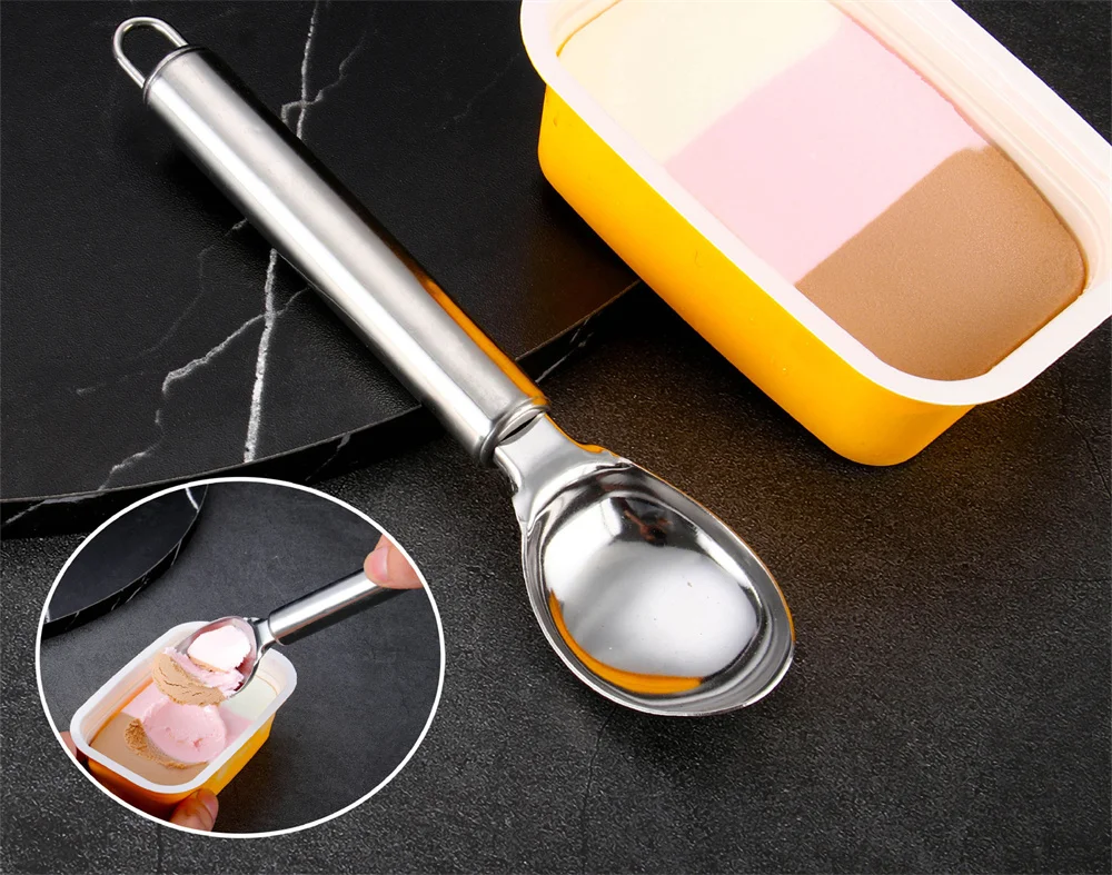 Hot 100 pcs/lot Spoons Ice Cream Scoop 9 inches Nonstick Anti-Freeze Scooper Kitchen Tool for Gelatos, Frozen Yogurt, Fruit