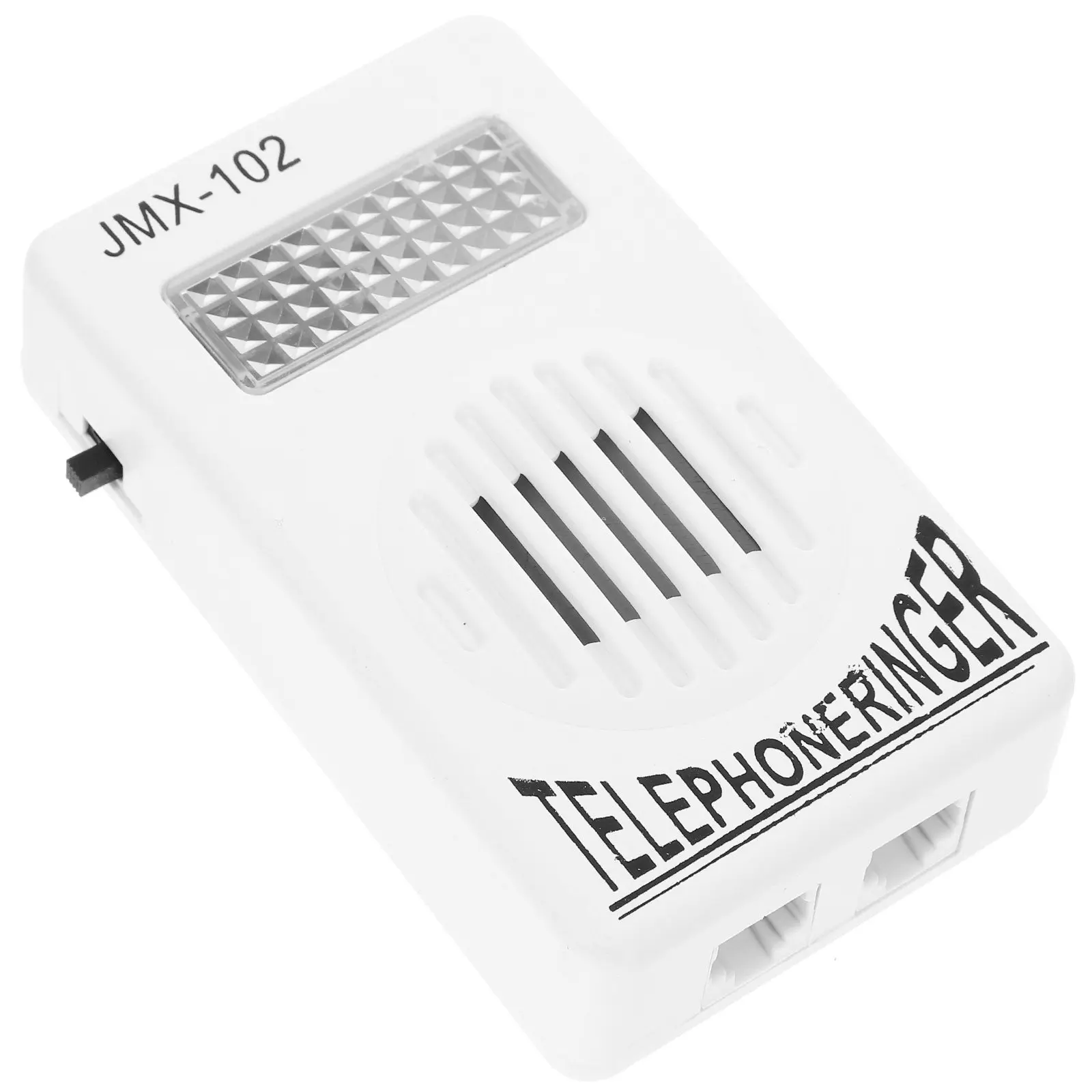White Telephone Ringer Amplifier Battery Free Phone Ring Amplifier Device Loud Volume Booster for Landlines Home Office Use