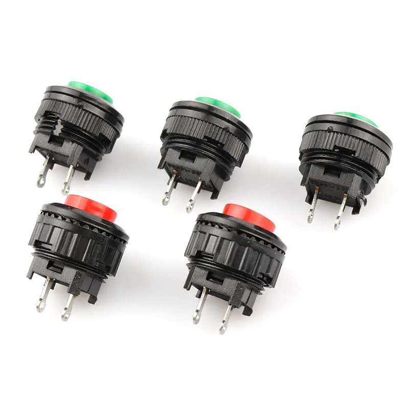 10 PCS DS-500 DS-501 Arcade Game Machines Non-Latching 14mm Diameter Red Cap Momentary Push Button Switch