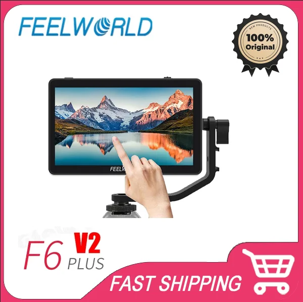Original FEELWORLD F6 Plus V2 6 On‑Camera Field Monitor FHD 1920×1080 IPS Touch Screen 4K HDMI 3D LUT for DSLR Mirrorless Camera
