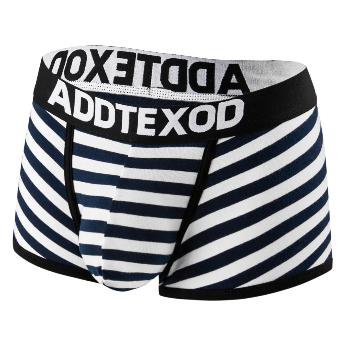

Cotton Bulge Boxy Underwear for Men Striped High Cut Mid-Low Rise Boxer Briefs Comfort U-Pouch Underwear Youth Sports Underpatns