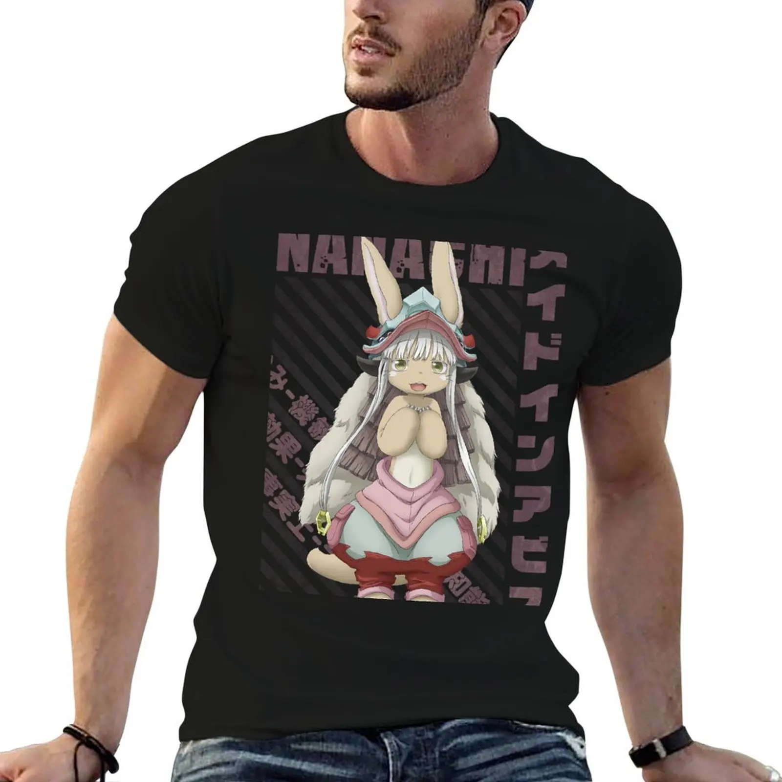 

Made in Abyss - Nanachi T-Shirt man t shirt summer cotton t shirts man 100% T-Shirt