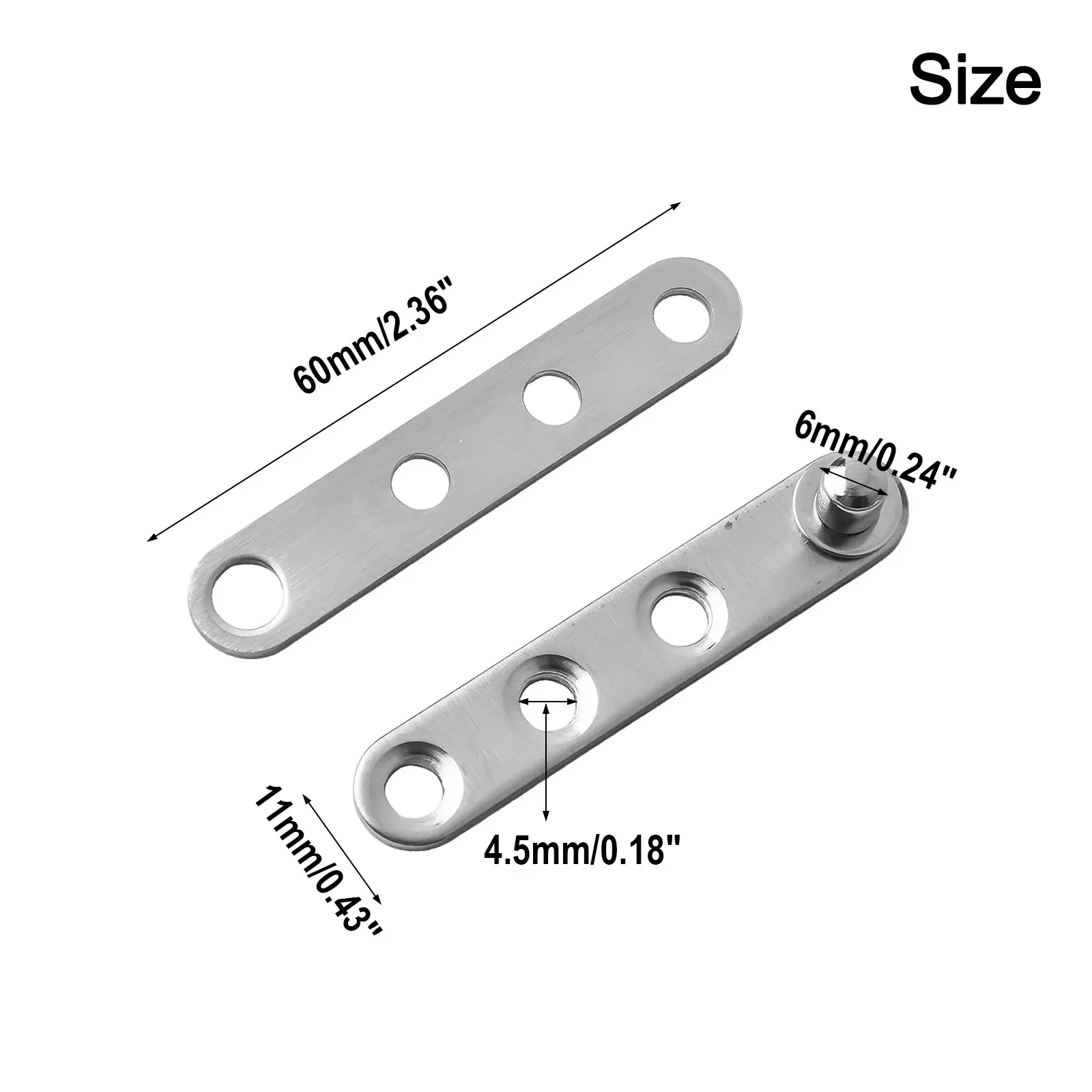 Hinges Door Pivot Hinge Accessories Cabinet Hardware Home Pack Replace Rotating Silver Stainless Steel 360 Degree