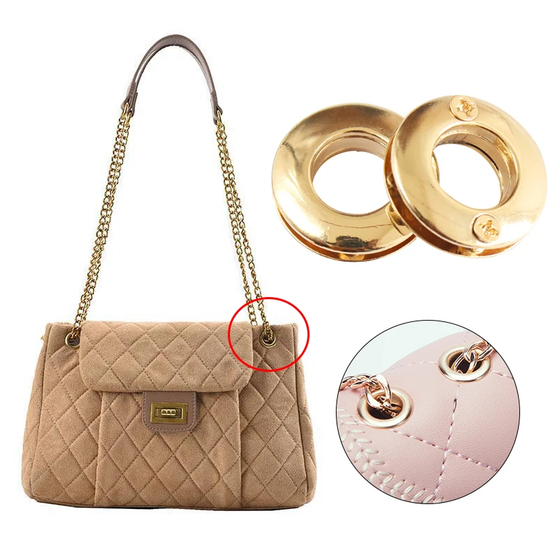 2pcs Screw Air Eyelet Round Eyelet Button Bag Accessory Gold Leather Craft Accessory Shoe Clothes Jeans Decoration Screw Back