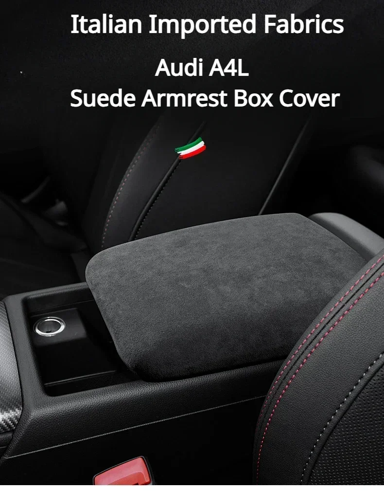 

For 2017-2024 Audi A4L/S4 & A5/S5 Alcantara Suede Armrest Box Gear Shift Trim Decoration Cover Modified Accessories Car Styling