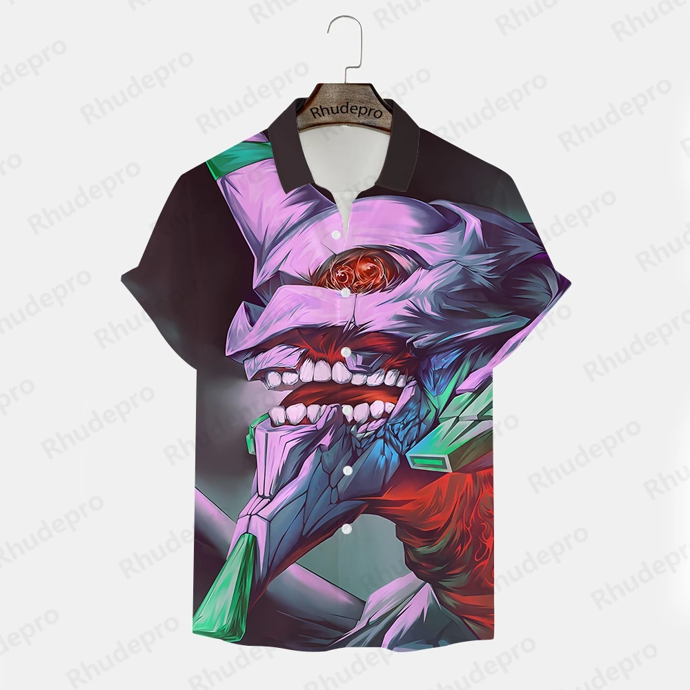 

High Quality Neon Genesis Evangelion Shirts For Men Streetwear Tee Shirt Y2k Fashion Tops Oversized Men's Clothing Gift New