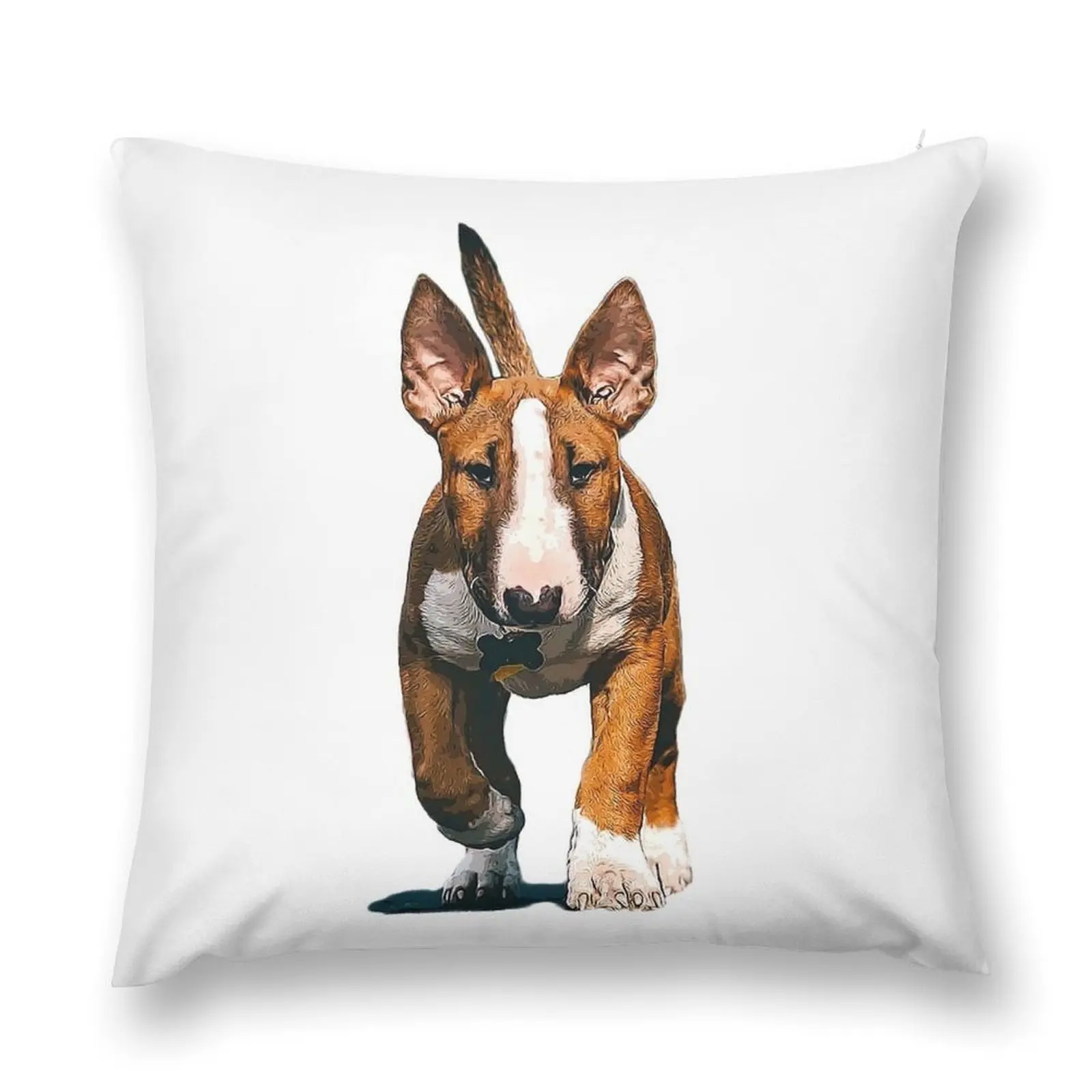 English Bull Terrier Cute Bull Terrier Puppy Dog Throw Pillow Pillow Cases Decorative Cushion Cover For Sofa pillow