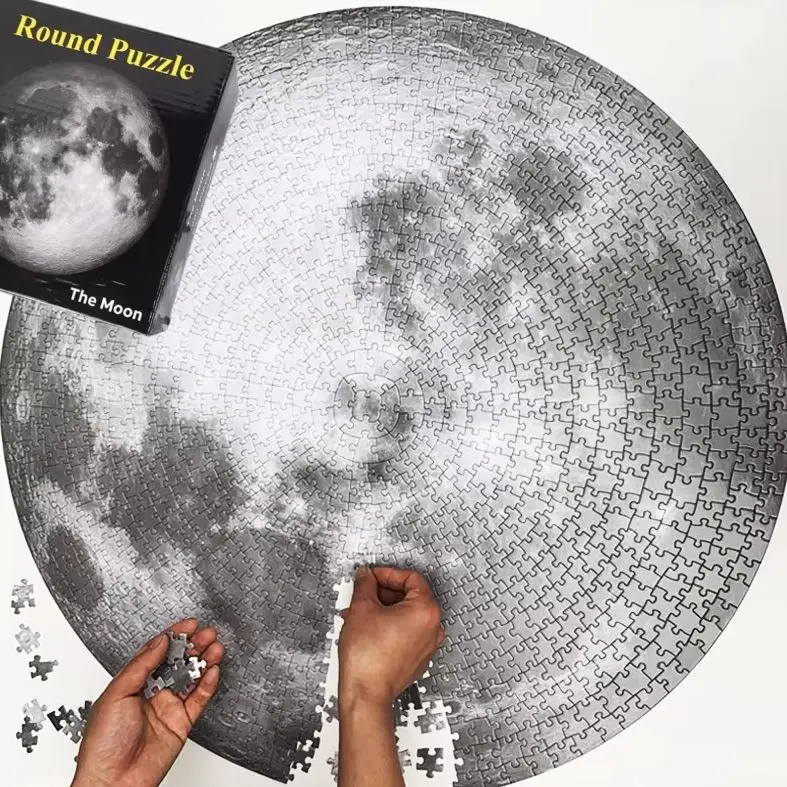 Adult Puzzle Puzzle Game 1000 Planet Moon Earth Puzzle Challenge Game Learning Puzzle Space Plane Puzzle Difficulty Toy