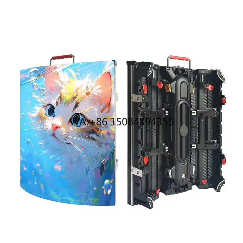 Indoor P3.91 Flexible Full Color LED Rental Display 600CD Brightness Curved Screen 5-Year Warranty 3840Hz Refresh Rate