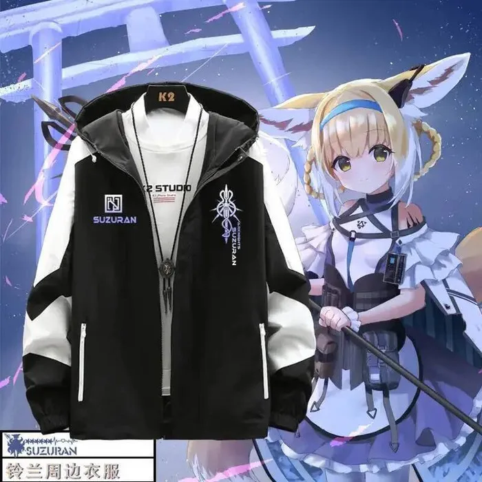 

Arknights Suzuran Long Sleeve Jacket Unisex Coat Hoodie Zipper Fashion Cool Hooded Sweatshirt Top Cosplay Costume Anime Ga