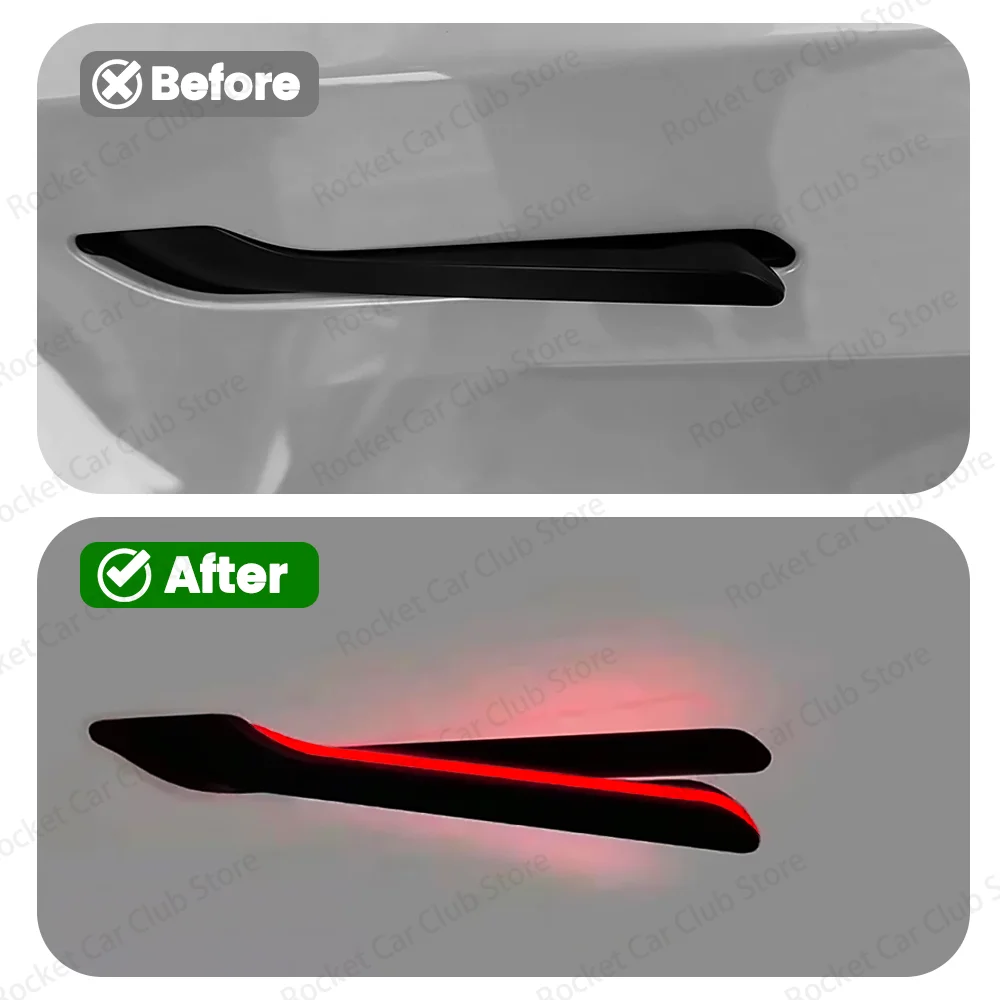 For Tesla Model 3 Y Car Highland The Latest Waterproof Four Door light For 2025 Four Door Electric Illuminated Handle LED Lights