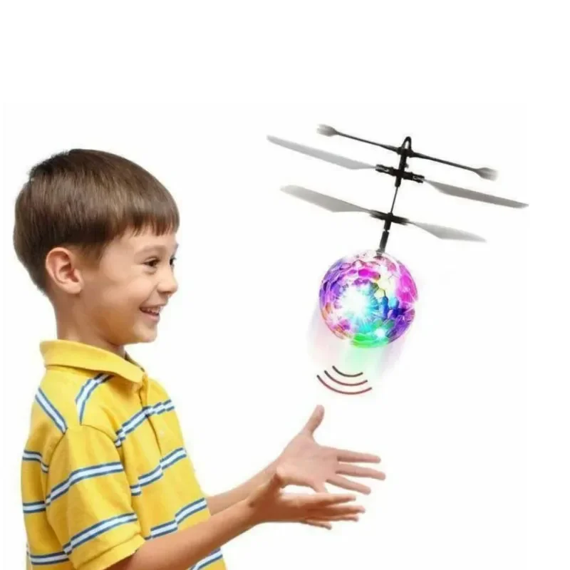 Luminous Flying Ball Toys Electric Float Flight Balls Led Light Electronic Infrared Induction Aircraft Helicopter for Kids Gift