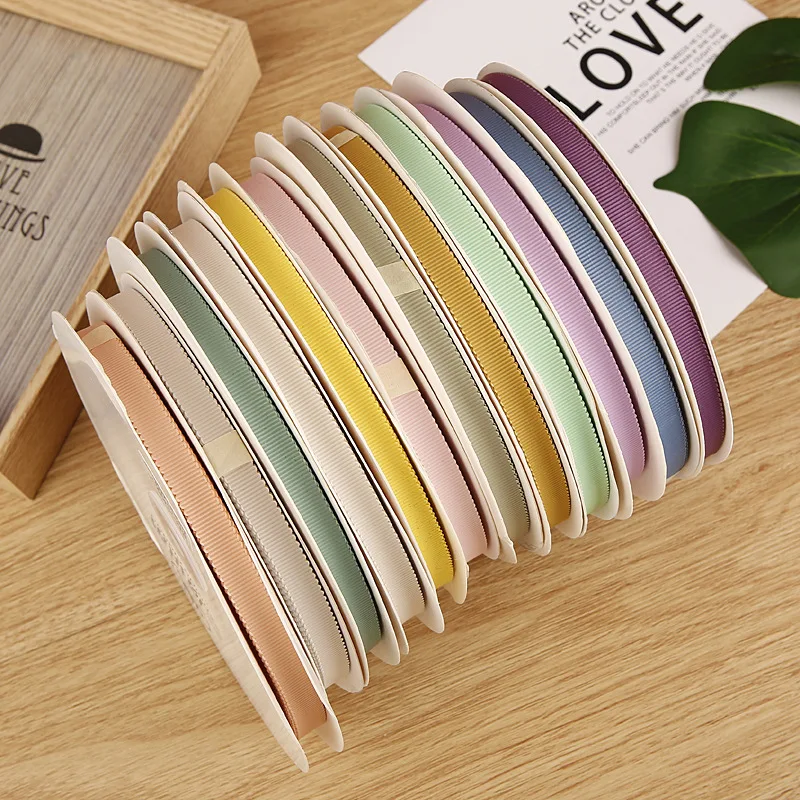 Grosgrain Till Ribbon Webbing Bias Muti-Color Polyester Binding Tape 6 9 12 15 20 25mm For Hat Clothing Wrapping Flower Bags Sew