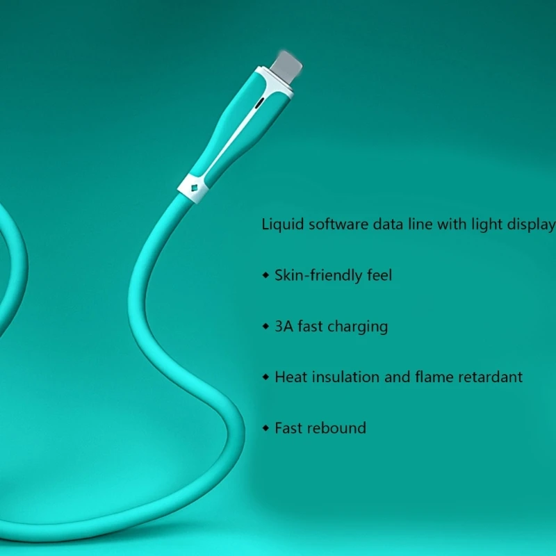 USB to Type-C สายชาร์จเร็วสายถ่ายโอนข้อมูลพร้อมไฟสำหรับแท็บเล็ตโทรศัพท์