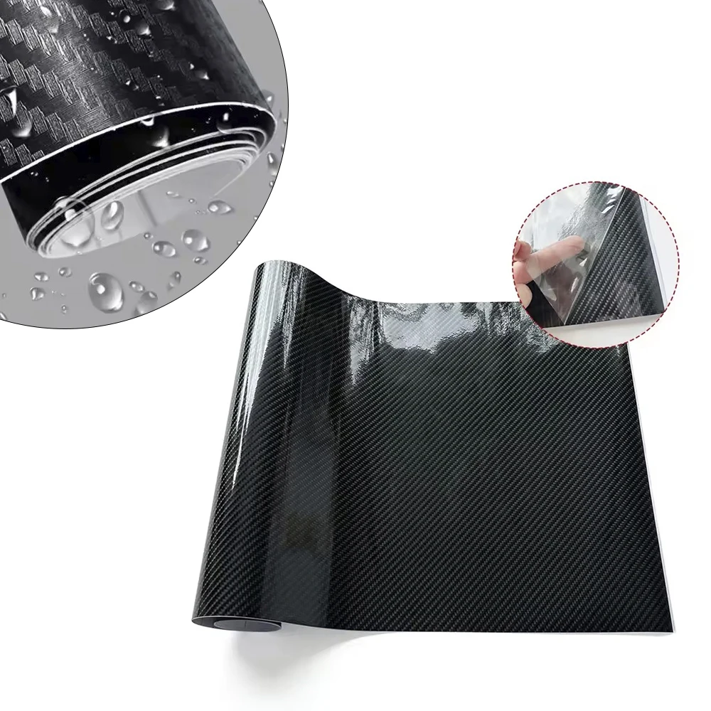 152*10/20/30 سنتيمتر عالية لامعة 6D ألياف الكربون الفينيل التفاف فيلم مقاوم للماء ملصقات السيارات على غطاء محرك السيارة لاصق الفينيل السيارات دراجة نارية