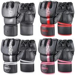 Guantoni da boxe guanti da Sparring uomo donna Training guantoni da boxe da combattimento con mezze dita MMA professionali Sanda combattimento libero