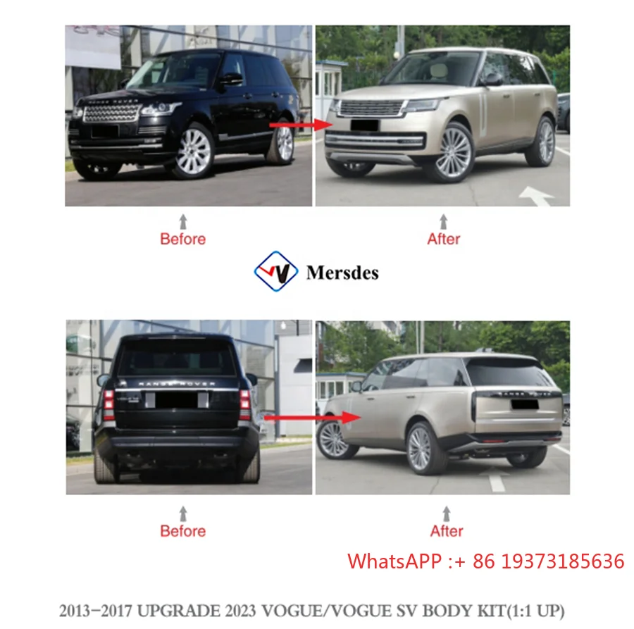 Hot Selling Bodykit 2013-2017 for Range Rover Vogue Upgrade to 2023 VOGUE & VOGUE SV 1:1 Model