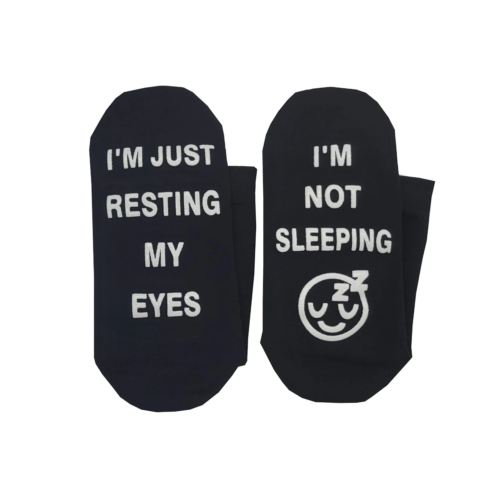 I'm Not Sleeping I'm Just Resting My Eyes Funny Novelty Birthday Wedding Halloween Santa Gift Socks for Men Grandpa Dad Women