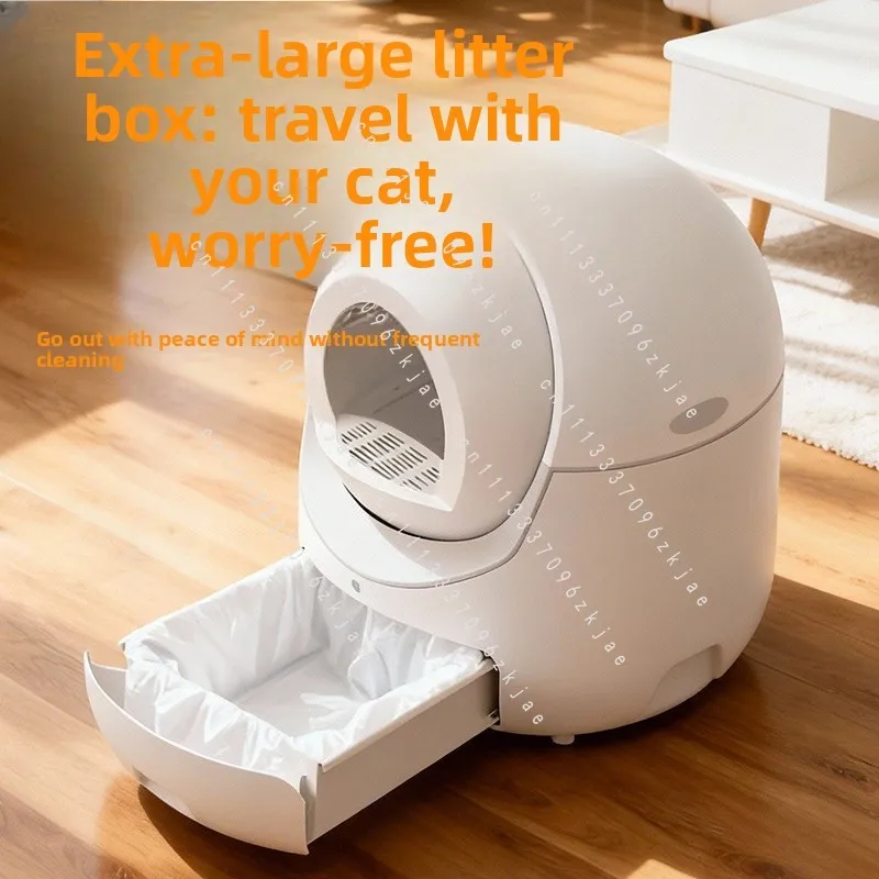 

CIntelligent Cat Litter Box,super Large Splash-proof Electric Cat Toilet, Fully Automatic Sealed Litter Box, Cat Accessories