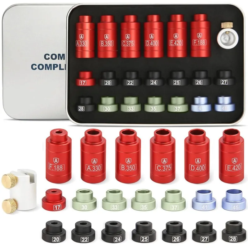 Excess Comparator Set with Top Clearance Gauge and 14 Plugins. 17 To. 45 Caliber Mold Gauge