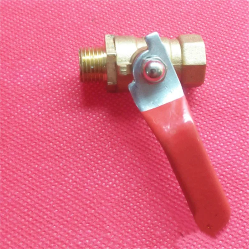 Válvula de purga de compresor de aire, válvula de bola de cobre exterior de 2 puntos * interior de 4 puntos, válvula de aguas residuales 1/4*1/2, accesorios de bomba de aire, 1 ud.
