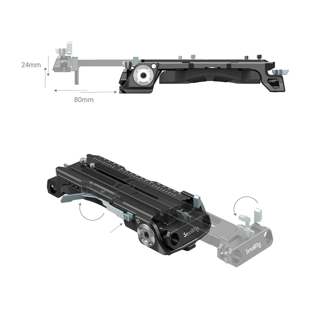 SmallRig Quick Release Shoulder Plate for Sony VCT-14 Tripod Adapter with Rosettes Built-in Flat Wrench Shoulder Pad Pro 2837