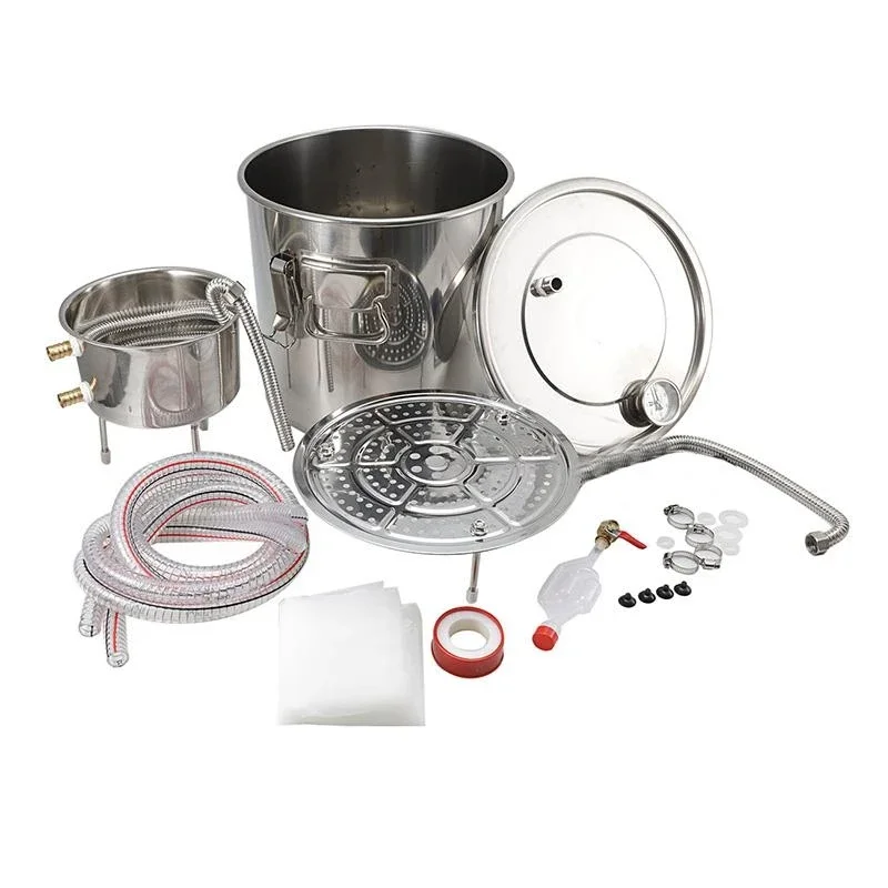 

22L Alcohol Brewing Distiller DIY Moonshine Apparatus Still Whisky Beer Brandy Home Brew Water Wine Essential Oil Brewing Kit