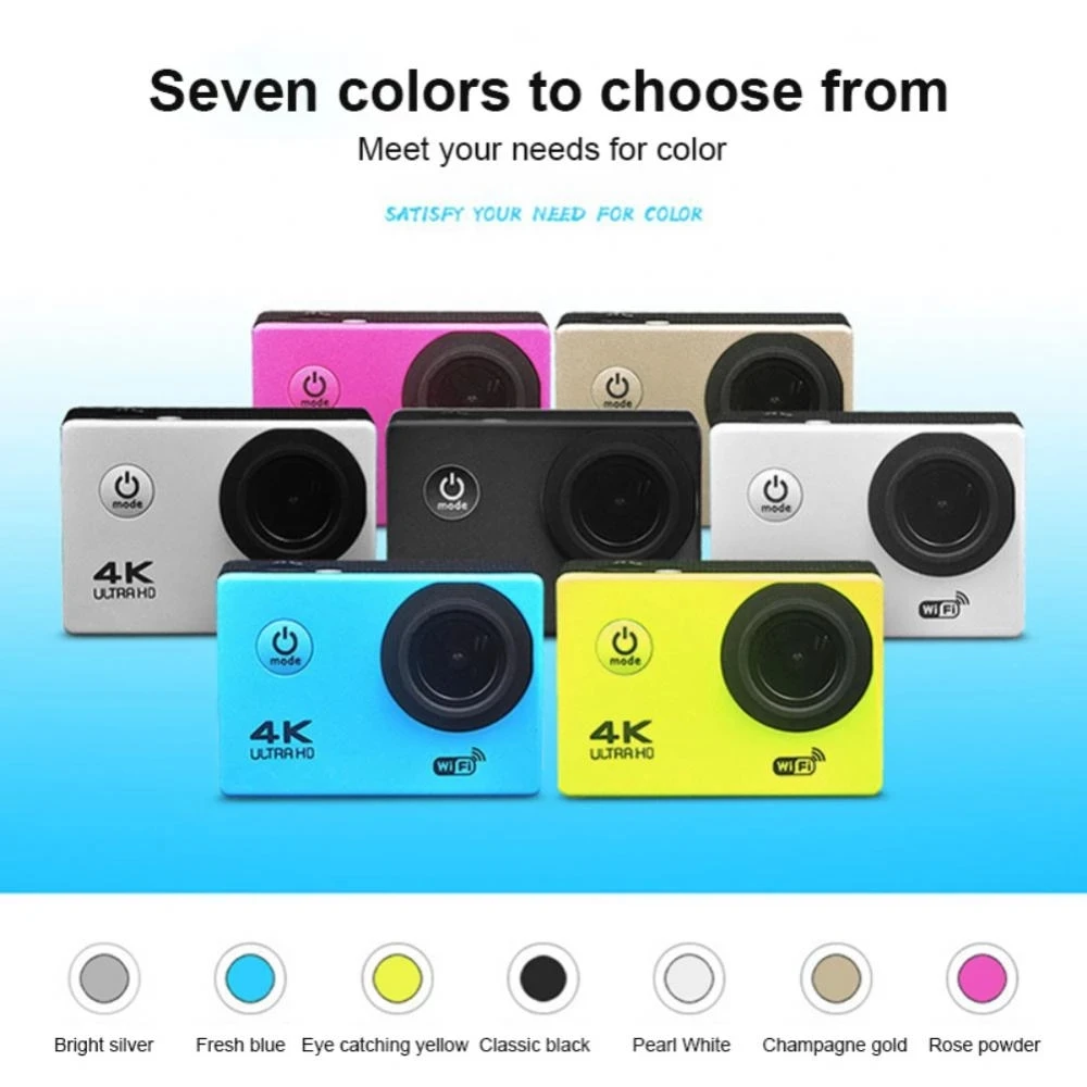 Cámara de Acción AIR 4K 30PFS 1080P, Zoom 4x, WIFI, 2 pulgadas, Vídeo impermeable para casco de motocicleta y bicicleta, gran oferta