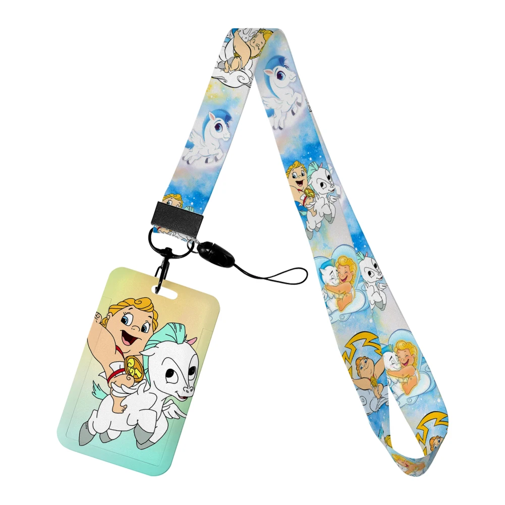 

Disney Pegasus Hercules Neck Strap Lanyard Card Cover Cartoon Badge Holder Id Card Students Hang Rope Kids Girls Boys Gifts