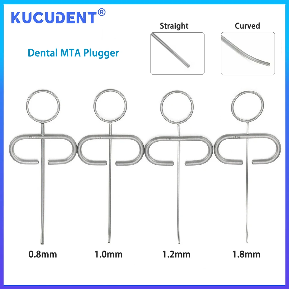 KUCUDENT Dental Endodontie MTA Zement Zähne Füllung Plugger Wurzelkanal Applikator Träger Gerade/Gebogener Kopf Zahnmedizin Werkzeug