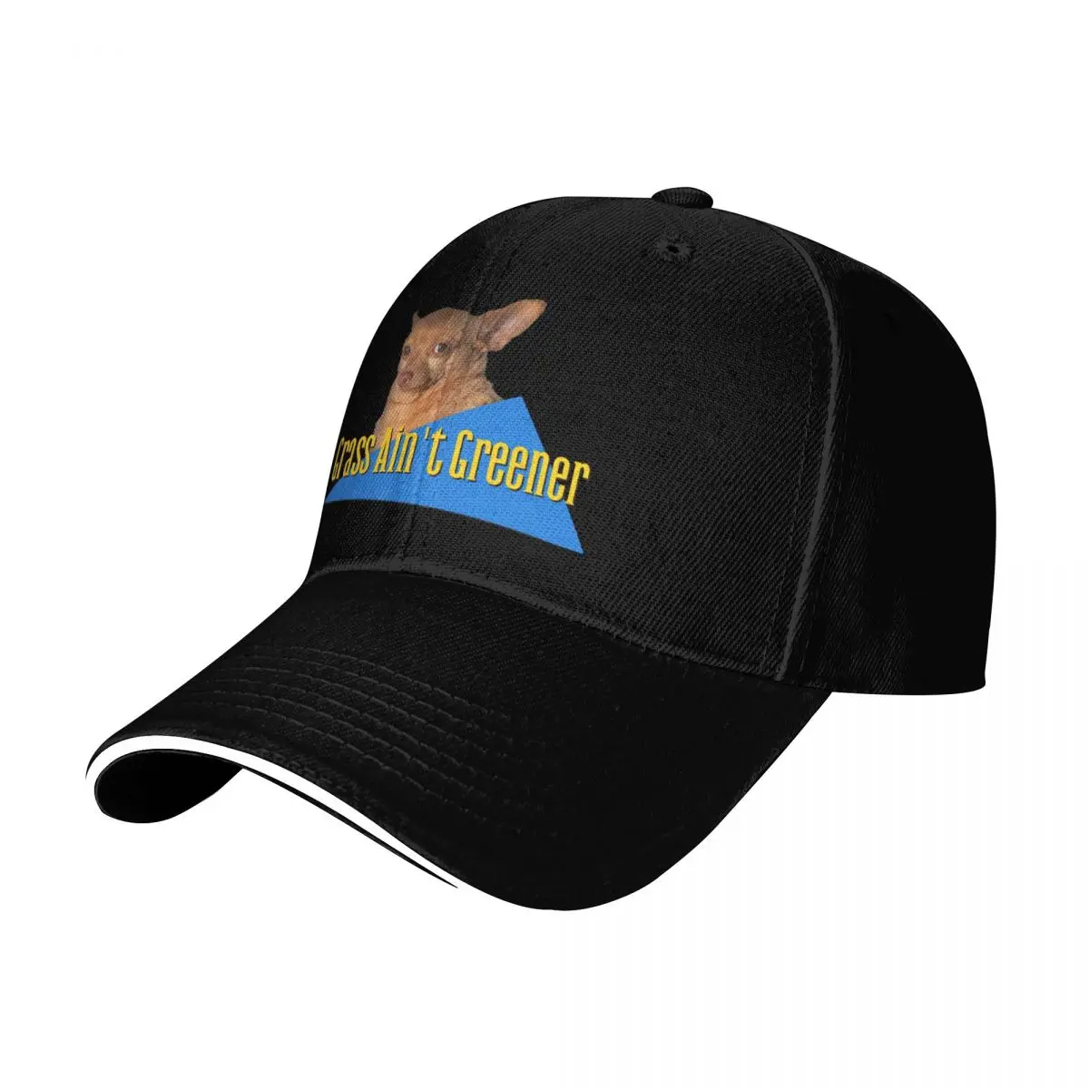 Grass Ain't Greener Mouse Baseball Cap Streetwear Hip Hop Trendy Vintage Retro Embroidered Lightweight Packable