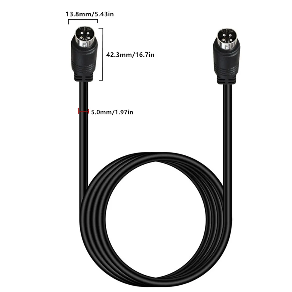 Power DIN 4pin  Cable Male to Male Power AC/DC  MD Din 4 PIN Audio cord 0.5M 1M 1.5M 3M 5M