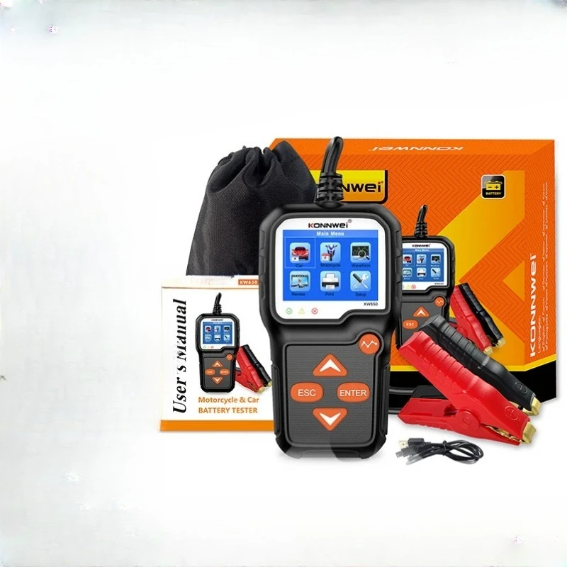 KW650 6V-12V Car Motorcycle Electric Car Lawn Mower Battery Detector