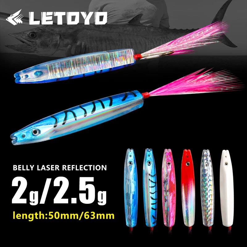 LETOYO 2pcs 50/70/80/90/100mm Yumizuno Japan Trolling Spoon Trolling Artificial Bait Bluefish Sardine Mackerel Fishing Lures