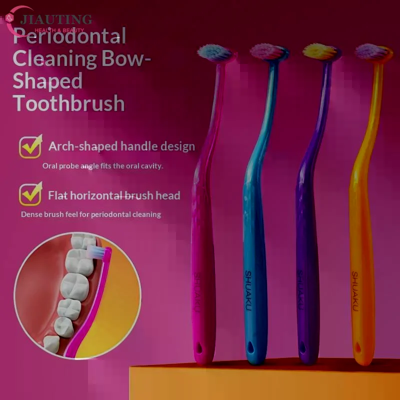 

2 шт. ортодонтические зубные щетки с мягкой щетиной и маленькими наконечниками, подходят для ортодонтических брекетов и зубных имплантатов для взрослых и детей.