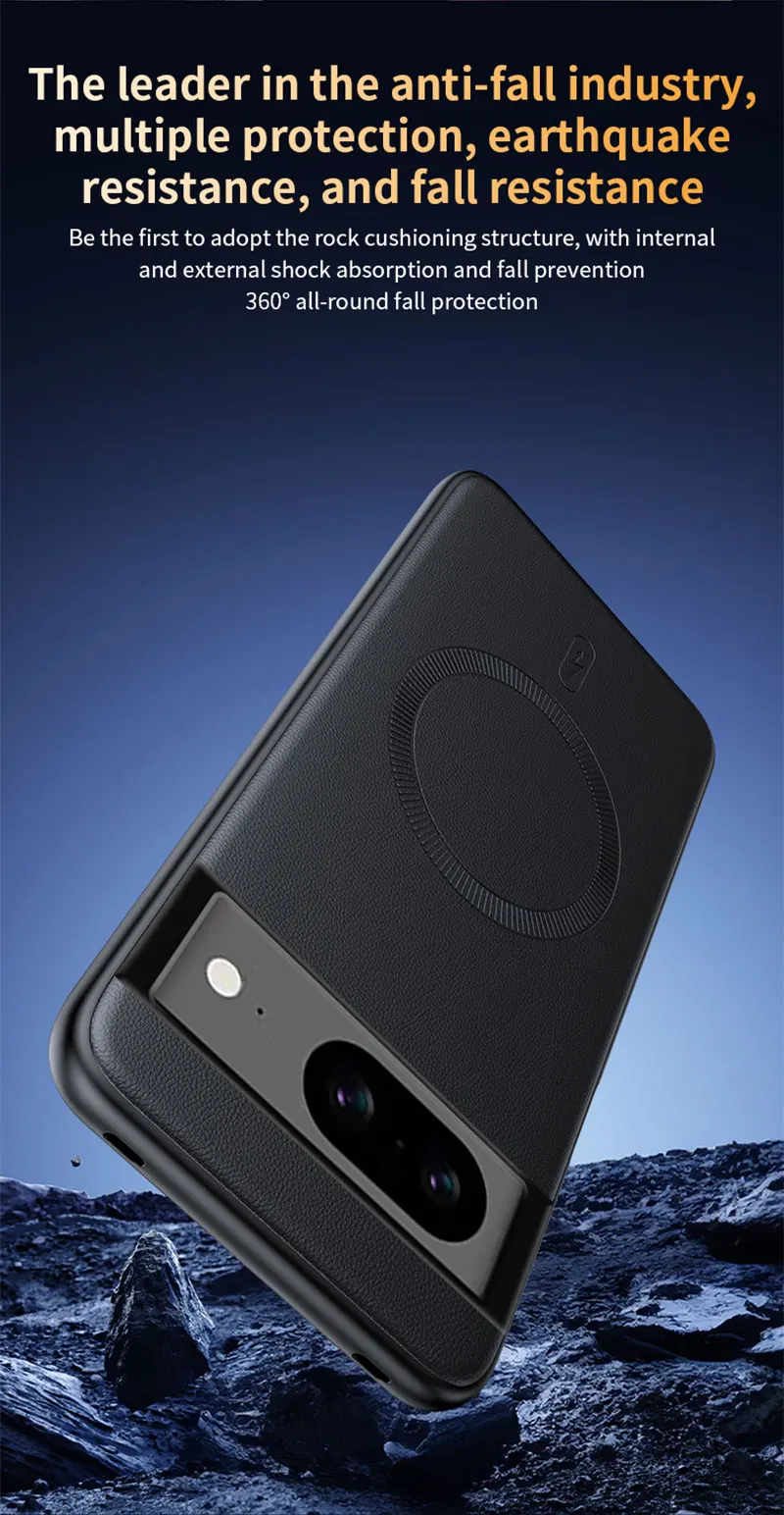 Für Pixel 8a Hülle Magnetische Leder-Schutzhülle Für Google Pixel 8a Anti-Fingerabdruck Rutschfest PC+TPU – Detail 15