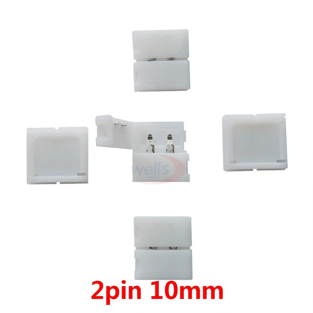 10pcs LED connector 2pin 3pin 4pin 5pin 6pin Clip for 2835 5050 3528 3014 WS2812b LED single color/ RGB RGBW RGBWW Strip light image 3