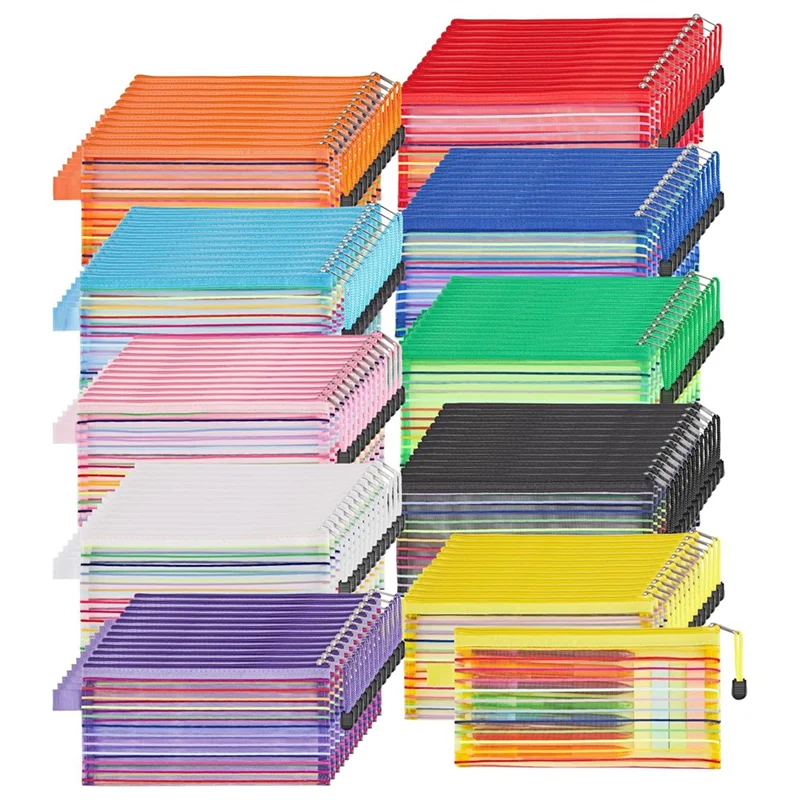 

Надежная сетчатая сумка на молнии, 120 шт., 10 цветов, многофункциональные сумки на молнии для организации макияжа, офиса