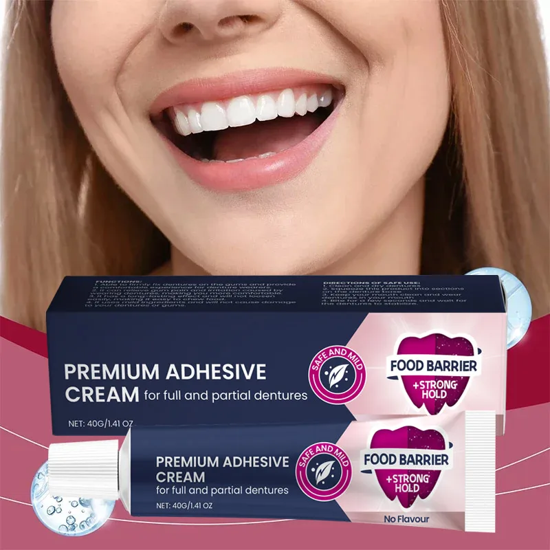 Premium Denture Adhesive Cream Denture Fixing Adhesive Prevent Dentures Loosen Adhesive Comfortable Wearing Dentures Glue Stick