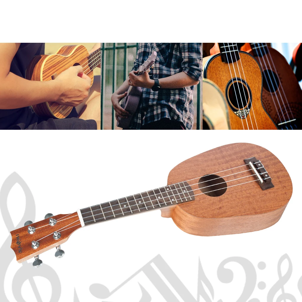 Sapele Pineapple Ukulele Matte Student Ukuleles Ukes Soprano/ Uku Concert/ Uke Tenor 4 Strings Mini Guitar