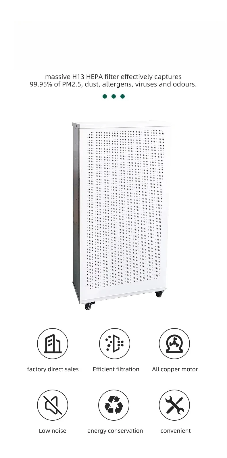 FULUDE FFU Laminar Air Purifier Filter with UV Light Full Mesh HEPA 99.99% Efficiency  Material New Remote Controller