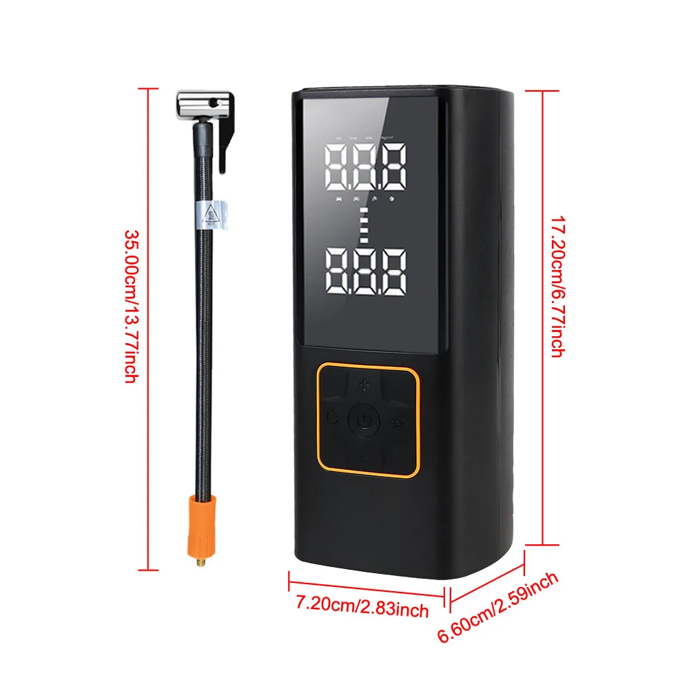 Tire Pressure Test Gauge Portable Air Pump Wireless Inflator 150PSI for Motorcycle Bicycle Ball Digital Car Air Compressor