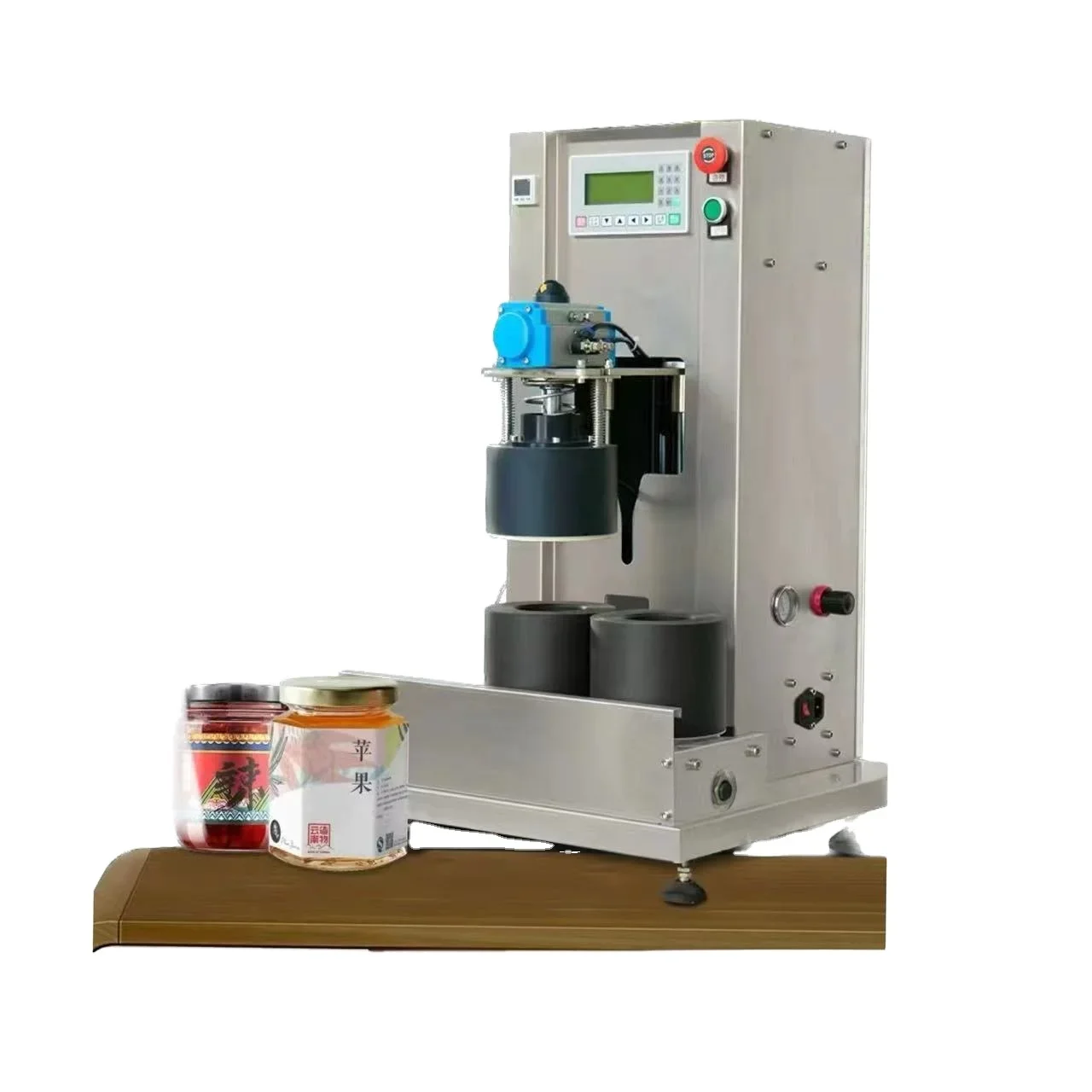 

Hot sale canned fruit twist off vacuum capping machine capper for glass jar/bottle For Closing And Making Vacuum